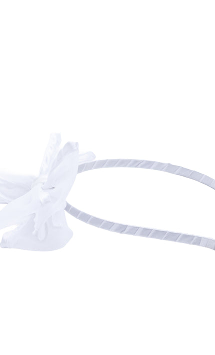 kidsatelier-Tulleen-White Sheer Bow Headband
