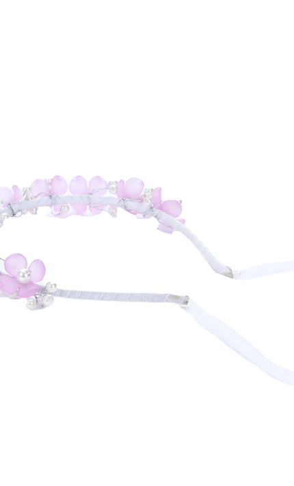 kidsatelier-Tulleen-Purple Floral Pearl Headband