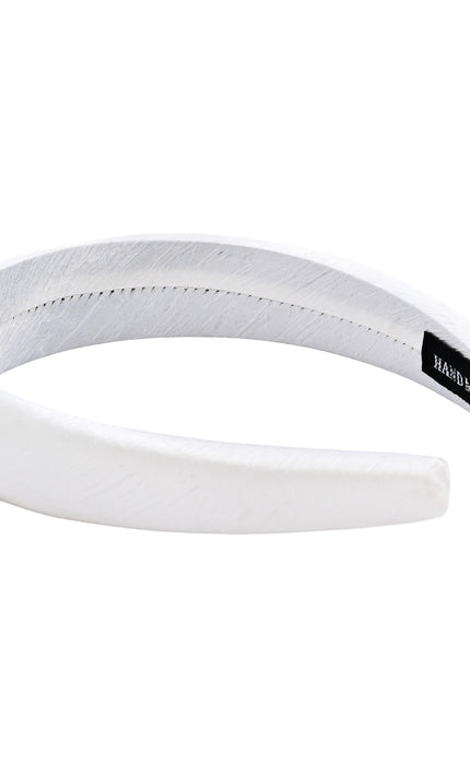 kids atelier tulleen White Classic Satin Padded Headband