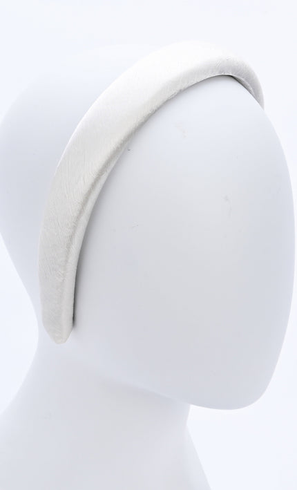 kids atelier tulleen White Classic Satin Padded Headband