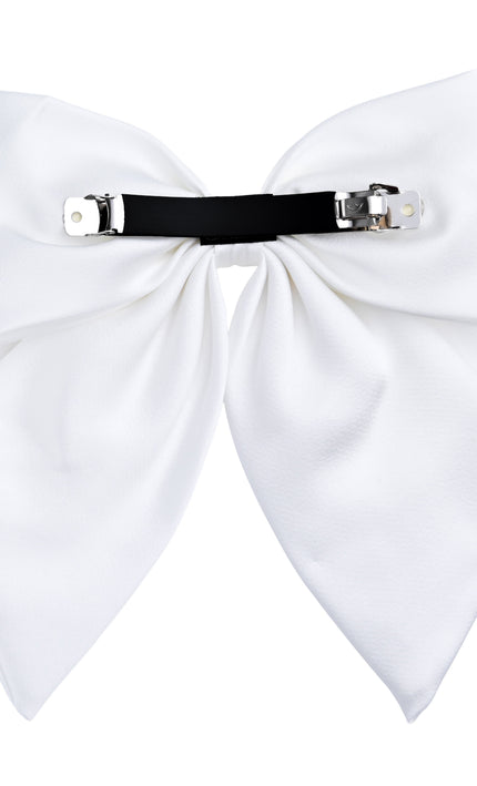 Kids atelier tulleen White Pearl-Embellished Satin Hair Clip