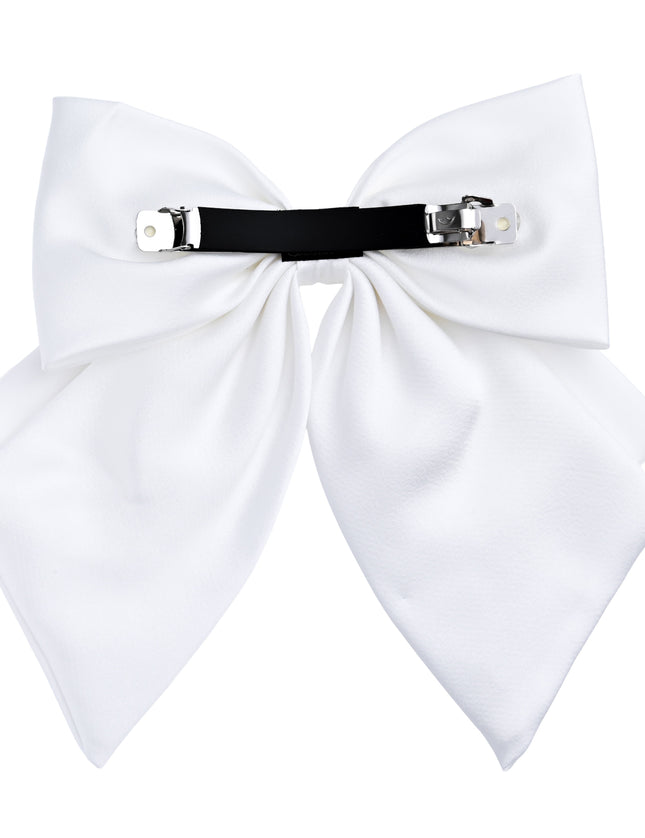 Kids atelier tulleen White Pearl-Embellished Satin Hair Clip