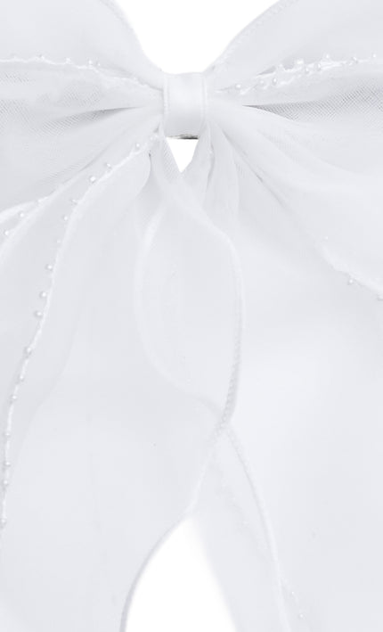 kids atelier tulleen Sheer Organza Beaded-Edge Hair Clip