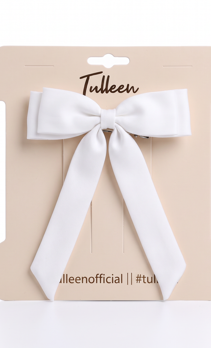 kids atelier tulleen Classic White Double-Layered Hair Clip