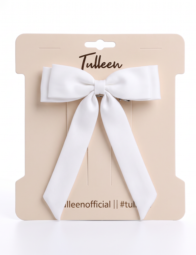 kids atelier tulleen Classic White Double-Layered Hair Clip