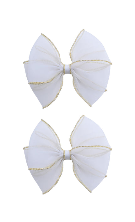 kids atelier tulleen Tulle Glitter Bow Hir Clip Set