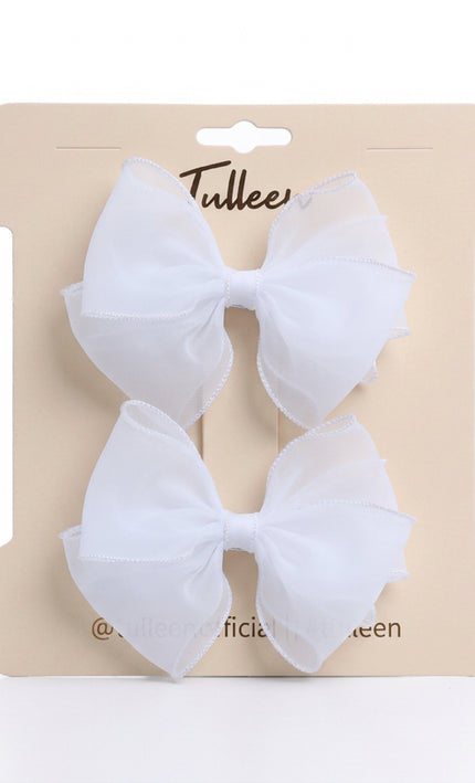 kids atelier tulleen Tulle Glitter Bow Hir Clip Set