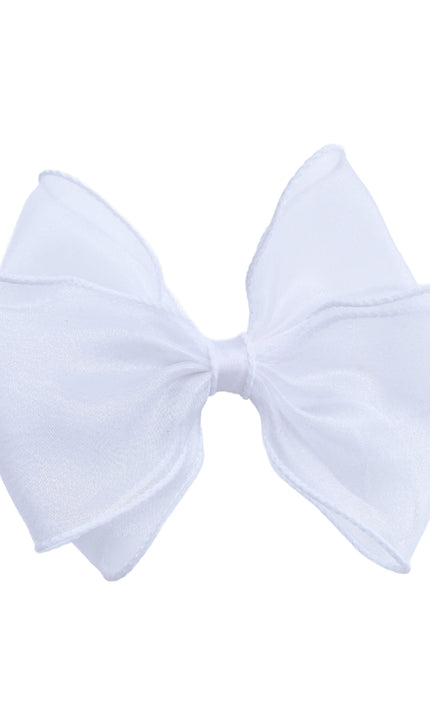 kids atelier tulleen Pure White Bow Hair Clip Set
