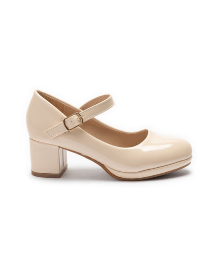 kids atelier Tulleen Beige Aurelia Mary Jane Shoes