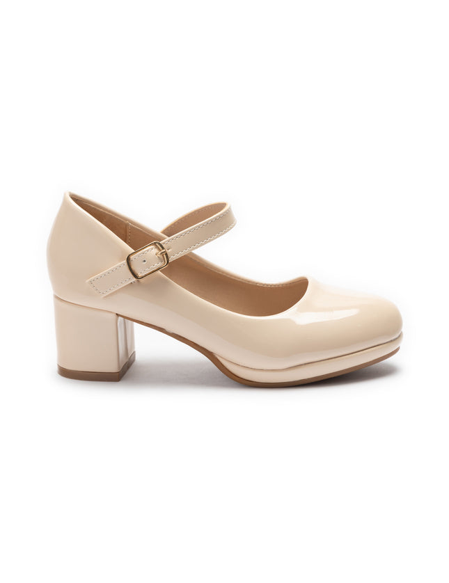 kids atelier Tulleen Beige Aurelia Mary Jane Shoes