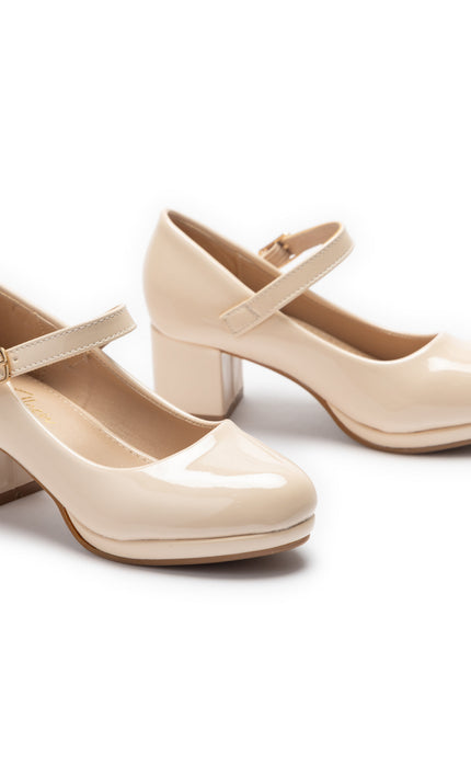 kids atelier Tulleen Beige Aurelia Mary Jane Shoes
