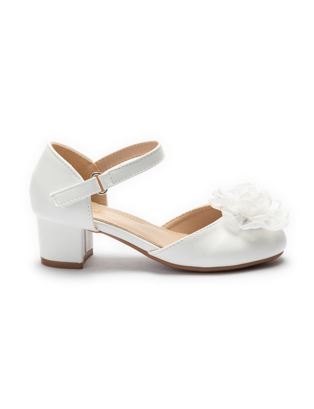 kids atelier Tulleen White Elara Flower Shoes