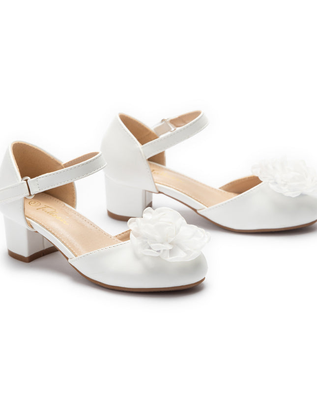 kids atelier Tulleen White Elara Flower Shoes
