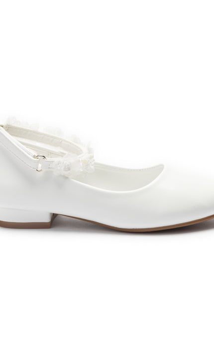 kids atelier Tulleen White Seraphina Floral Shoes