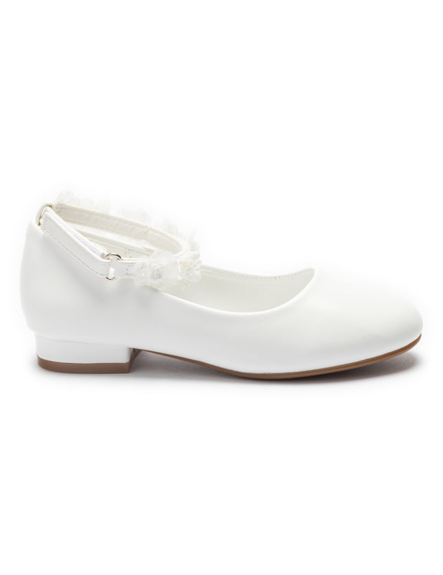 kids atelier Tulleen White Seraphina Floral Shoes