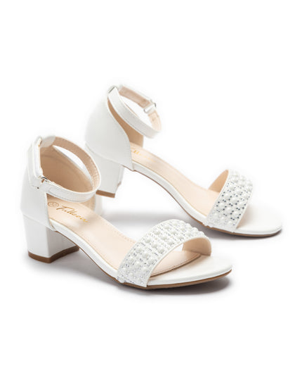 kids atelier Tulleen White Callista Pearl Sandals
