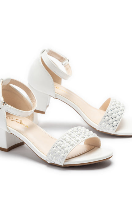 kids atelier Tulleen White Callista Pearl Sandals