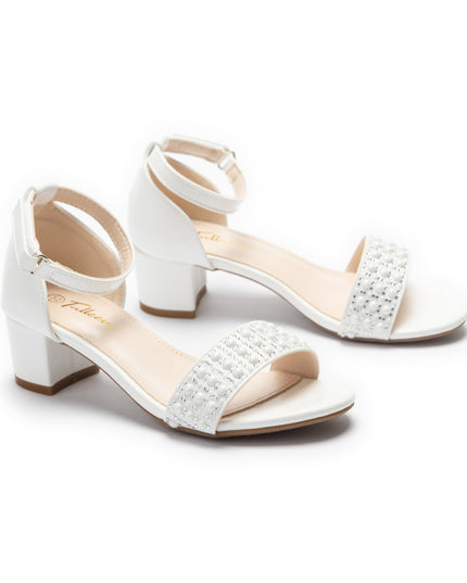 kids atelier Tulleen White Callista Pearl Sandals