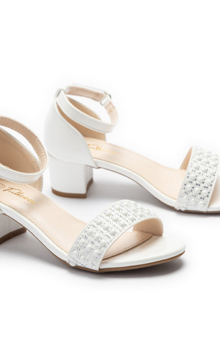 kids atelier Tulleen White Callista Pearl Sandals