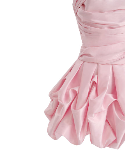 Light Pink Alerche Strapless Satin Dress