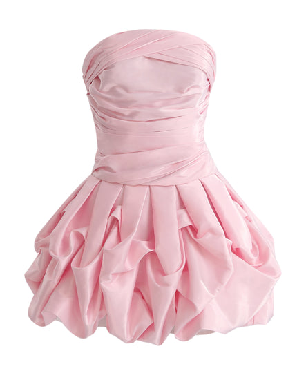 kids atelier tulleen Light Pink Strapless Satin Dress