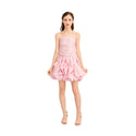 kids atelier tulleen Light Pink Strapless Satin Dress
