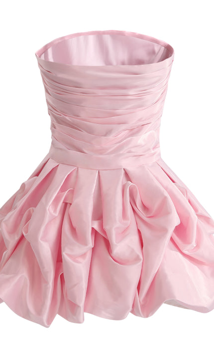 kids atelier tulleen Light Pink Strapless Satin Dress