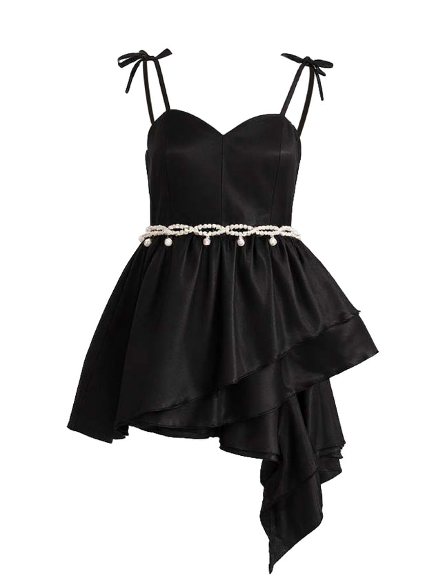 kids atelier tulleen Black Asymmetrical Sweetheart Dress