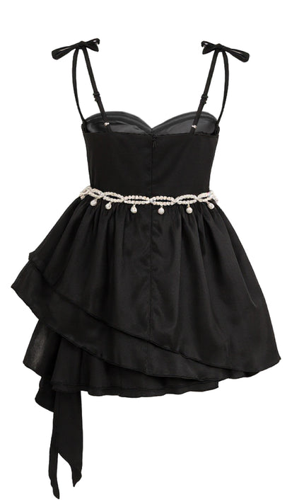 kids atelier tulleen Black Asymmetrical Sweetheart Dress