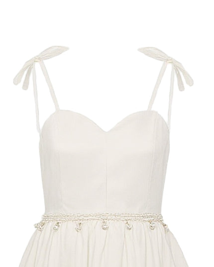 kids atelier tulleen White Asymmetrical Sweetheart Dress