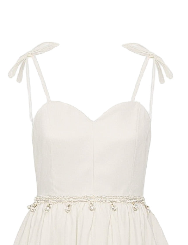 kids atelier tulleen White Asymmetrical Sweetheart Dress