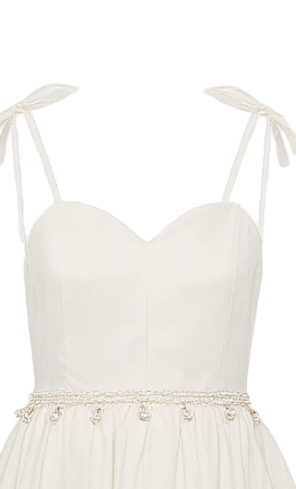 kids atelier tulleen White Asymmetrical Sweetheart Dress