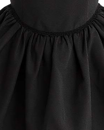 kids atelier tulleen Black Lace Trim Flared Dress