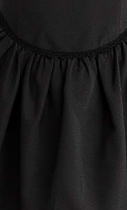 kids atelier tulleen Black Lace Trim Flared Dress