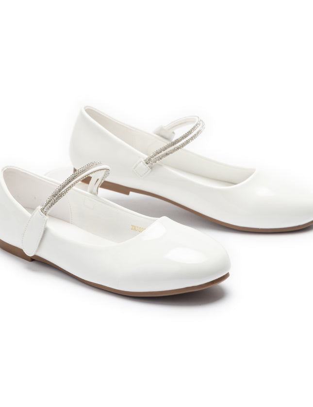 kids atelier tulleen White Celestia Ballet Flats