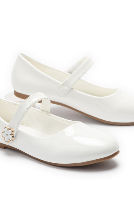 kids atelier Tulleen White Amara Mary Jane Shoes