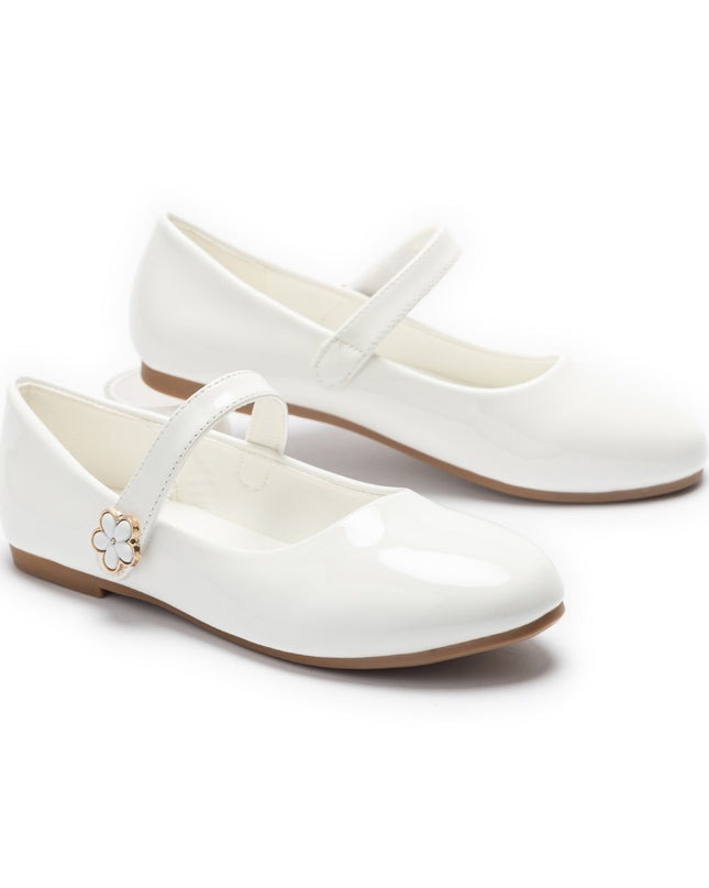 kids atelier Tulleen White Amara Mary Jane Shoes