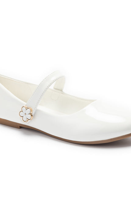 kids atelier Tulleen White Amara Mary Jane Shoes