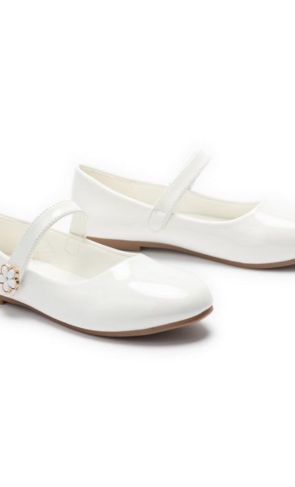 kids atelier Tulleen White Amara Mary Jane Shoes