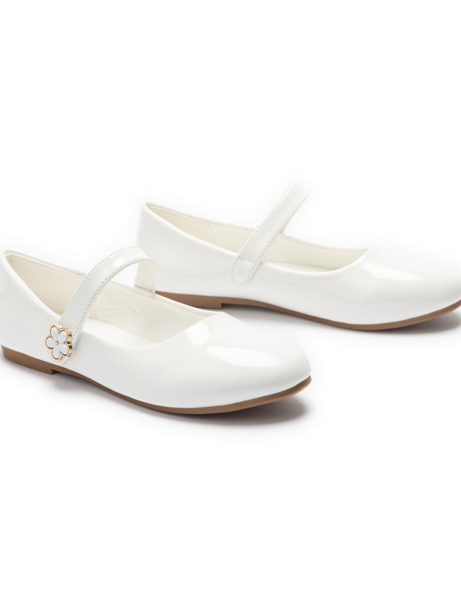 kids atelier Tulleen White Amara Mary Jane Shoes