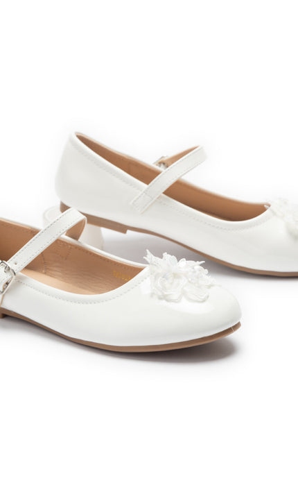 kids atelier Tulleen White Selene Mary Jane Shoes