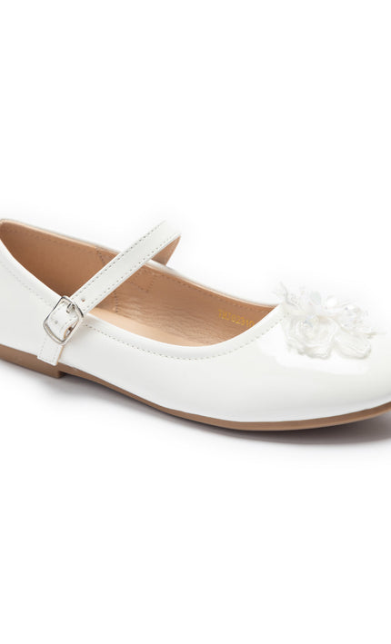 kids atelier Tulleen White Selene Mary Jane Shoes