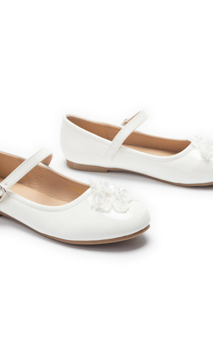 kids atelier Tulleen White Selene Mary Jane Shoes