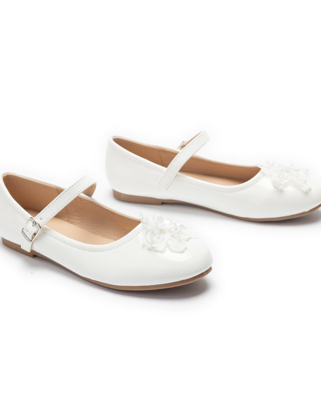 kids atelier Tulleen White Selene Mary Jane Shoes