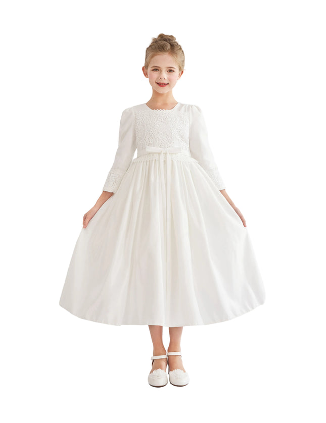 kids atelier tulleen White Marindel Lace & Tulle Dress