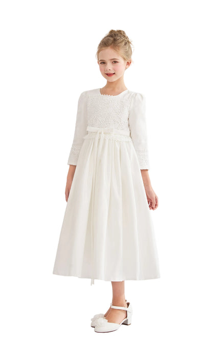 kids atelier tulleen White Marindel Lace & Tulle Dress