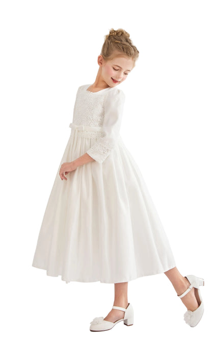 kids atelier tulleen White Marindel Lace & Tulle Dress