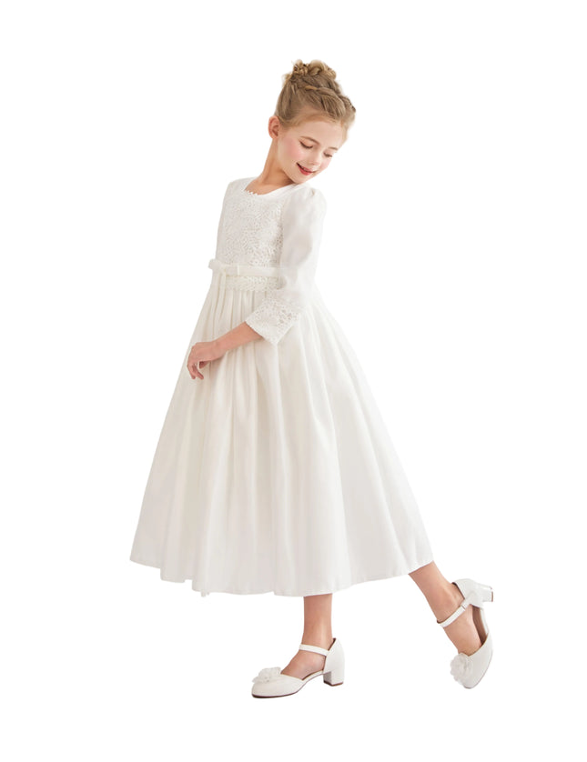 kids atelier tulleen White Marindel Lace & Tulle Dress