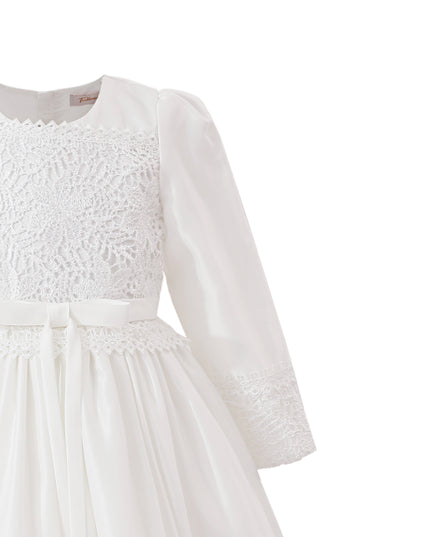 kids atelier tulleen White Marindel Lace & Tulle Dress