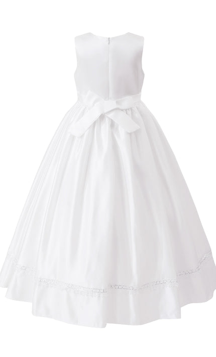 tulleen White Sylvarra Sleeveless Formal Dress with Headband